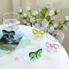 Bowknot Double-Layer Glass Mug with Spoon Set