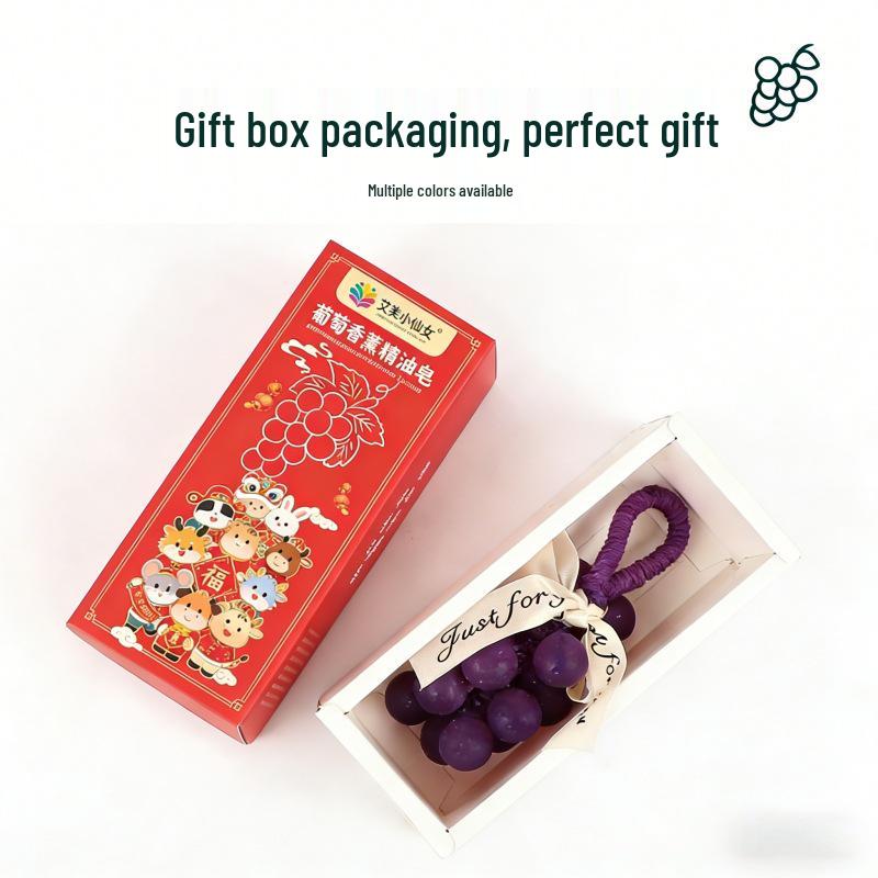 Grape Scent Handmade Soap String - Perfect for Hand and Face Washing, Ideal New Year or Spring Festival Gift, and Annual Meeting Souvenir.