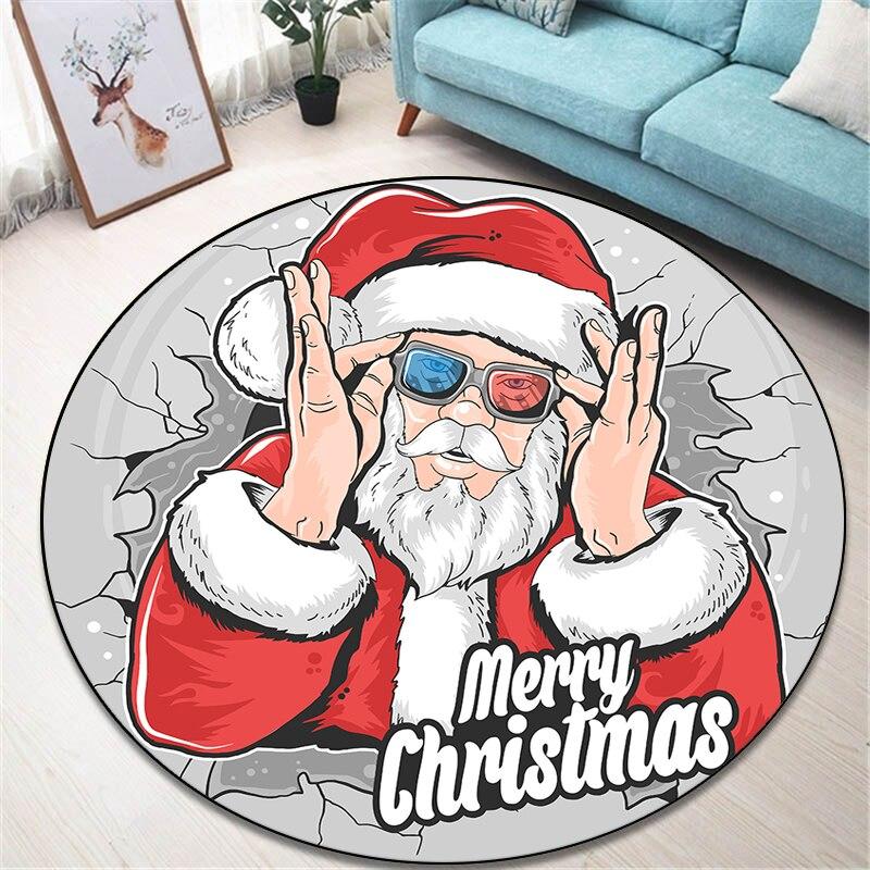 2022 neue Weihnachten Runde Bereich Teppich Boden Matte Wohnzimmer Teppich Polyester Teppich E-sport Stuhl Rund Matte Dropship kind Geschenk