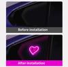Automotive Triangle Rear Window LED Illuminated Heart-shaped Atmosphere Neon Light Remote Auto Interior Decoration USB Wiring
