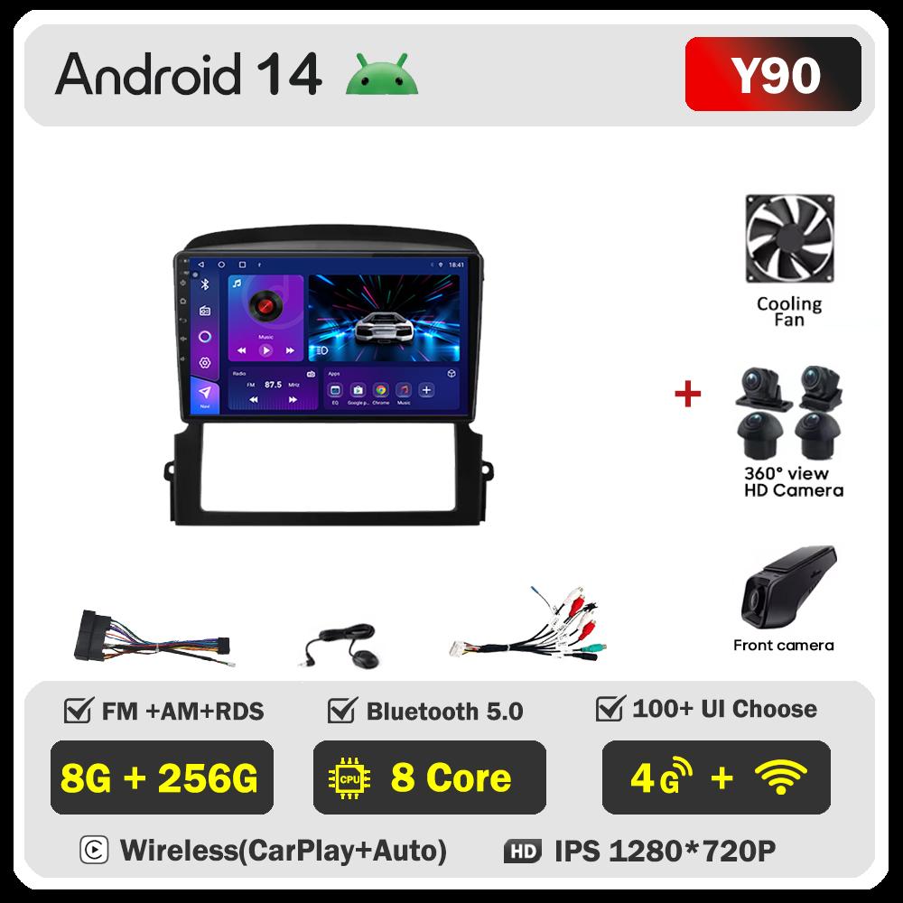 Android 14 For Kia Sorento BL 2002 2003 2004 2011 Car Multimedia Video Player Touch Screen Smart Car Systems GPS Navigation Wifi