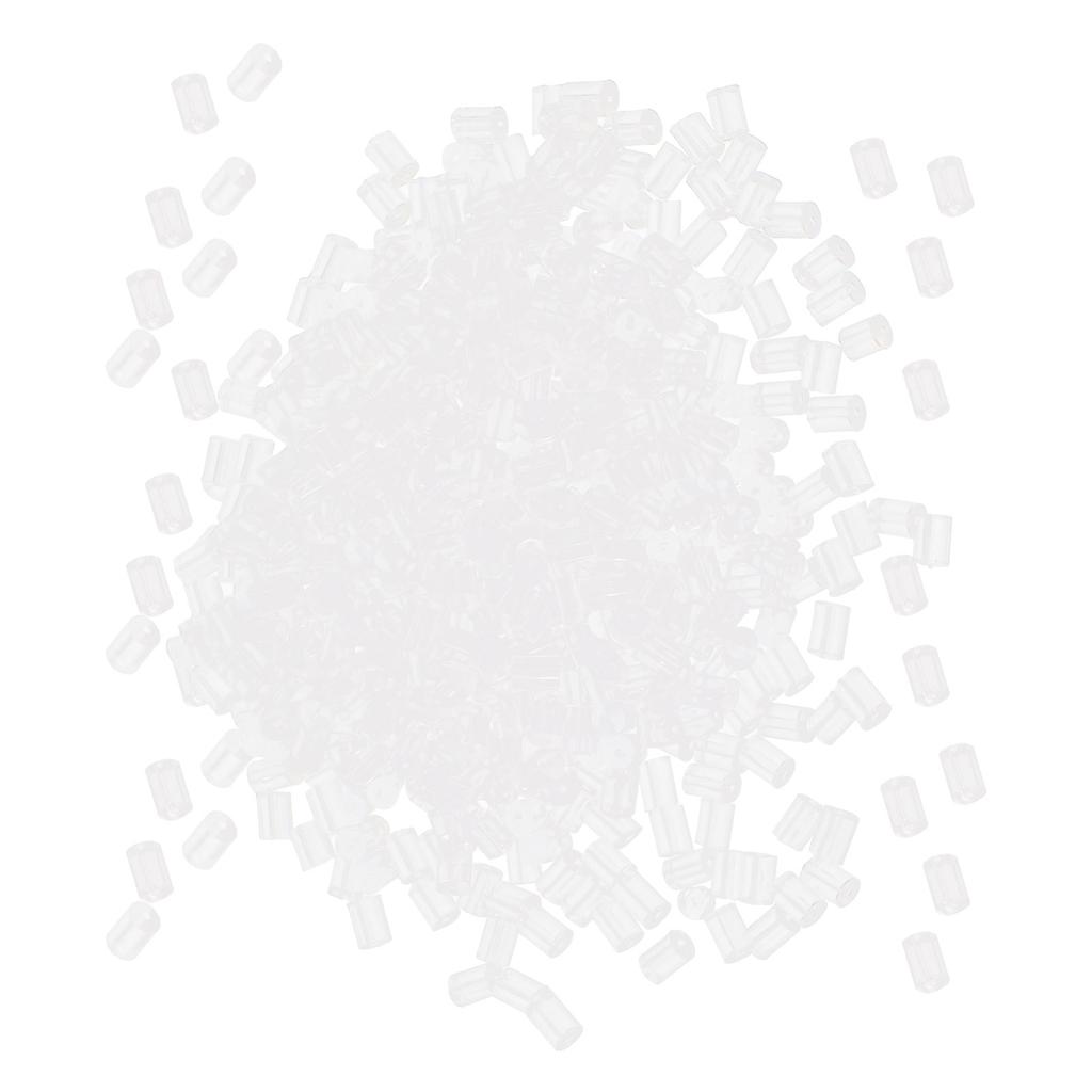 500pcs Cylinder Shape Earrings Back Stopper Silicone Transparent Earrings Locking Backing