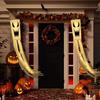 Halloweenská vlajka větrného rukávu duch 40 palců venkovní závěsná dekorace strašidelné létající duchy větrné rukávy pro dvůr terasu zahradu cestu stromovou dekoraci