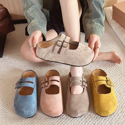 Thick-soled Boken Bag Head Half Slippers Women's Outer Wear Lazy One Pedal Spring 2025 New Skirt Muller Single Shoes Women