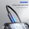 100W Dual Type-C Super Fast Charging Cable with Digital Display for Apple & Huawei (15/16/17) - 6A