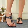 Fashion Fashion Women Sandals 2025 New Leather Flip Flops Summer Pinch Toe Beach Sandals for Women Non Slip Flat Sandals Sandalias Mujer