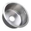 Kitchen Sink 304 Stainless Steel Round Single Bowl Bar Sink for Vegetable Fruit Washing Dishwashing 42cm