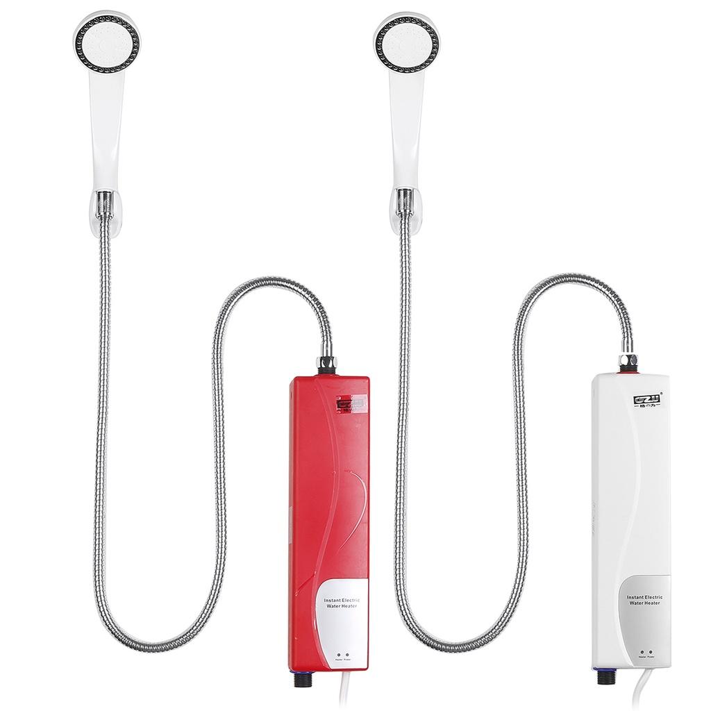 3000W Electric Water Heater Mini Tankless Instantaneous Water Heater Kitchen Bathroom Shower Hot Water Fast Heating