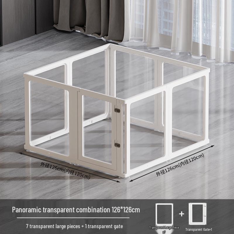 75cm Tall Transparent Acrylic Dog Fence - Indoor Pet Barrier & Modular Cage
