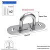 304 Stainless Steel Ceiling Hook Set - U-shaped Load-bearing Hang & Lift Hook for Fans, Sandbags, Lamps & Pendants
