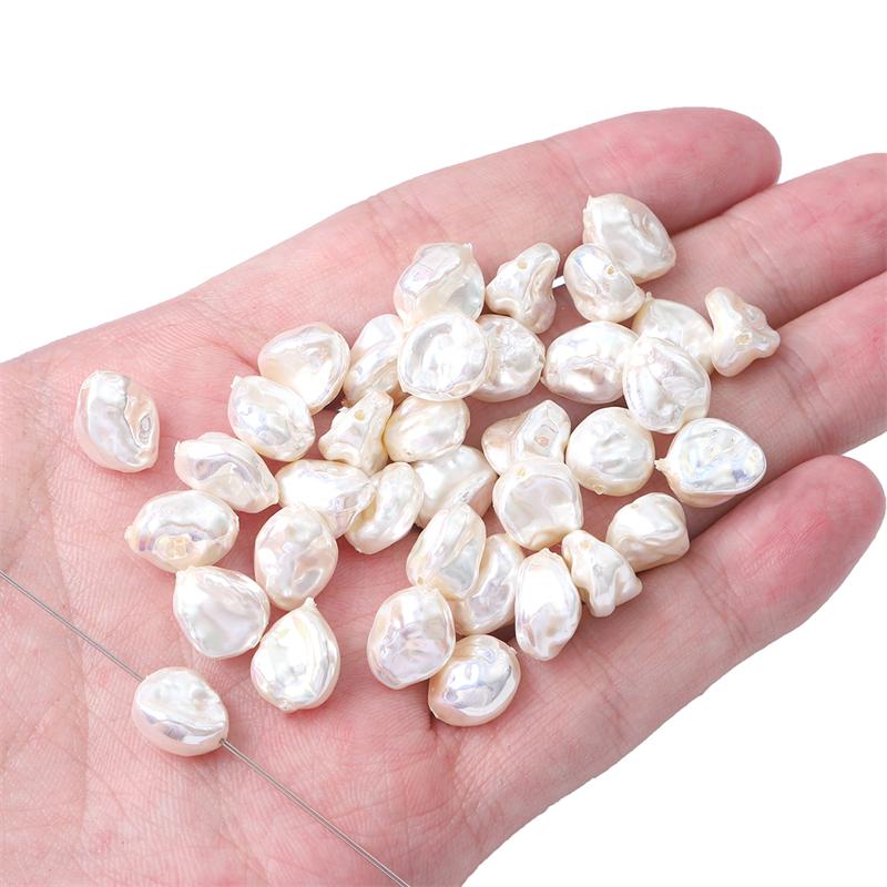 

2 шт./пакет в стиле барокко, АБС-пластик, жемчужные бусины, подвеска-подвеска для DIY, аксессуары для изготовления ювелирных изделий 9x11mm 2pcs