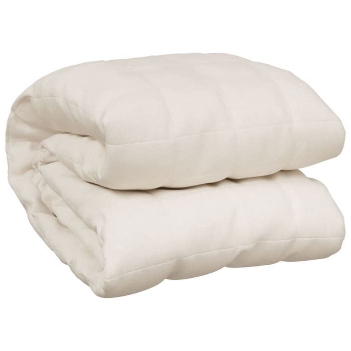 VidaXL Weighted Blanket Light Cream 200x230 Cm 13 Kg Fabric 3154824