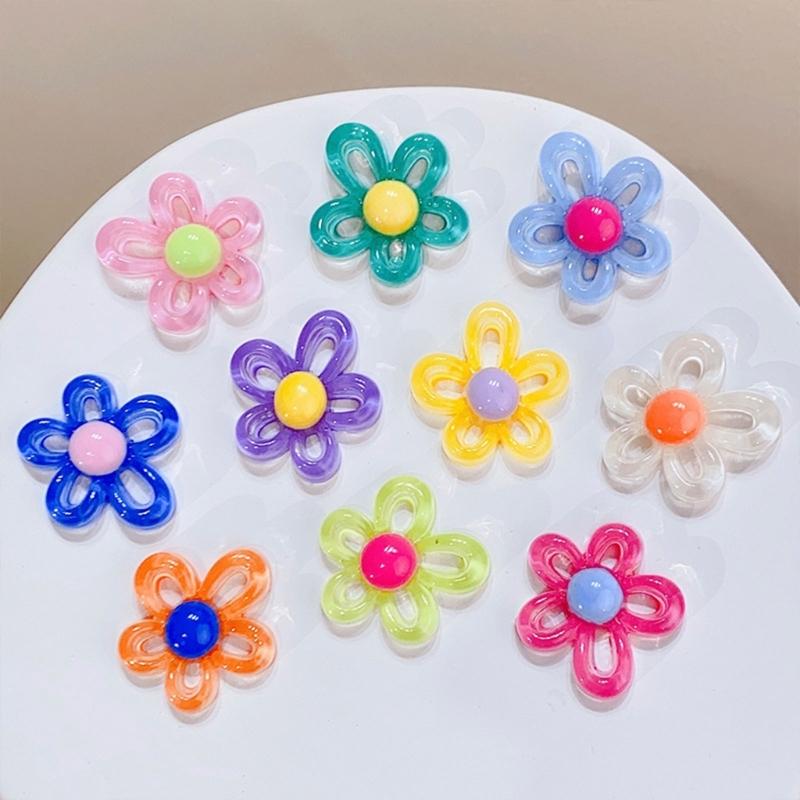 Bunte Blume Anhänger DIY Halskette Armband Ohrringe Fassung Anhänger für Schmuckherstellung Zubehör Vanlentines Geschenk