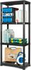 4-Tier Black Garage Storage Shelf For Basement Pantry Garage