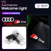 2Pcs Car Door Projector Logo Lamp Welcome Lights For a2 S Line RS quattro S4 S3 S5 S8 S7 S6 RS A6L A4L Q3 A3 Q7 A5 A8L A4 Q2