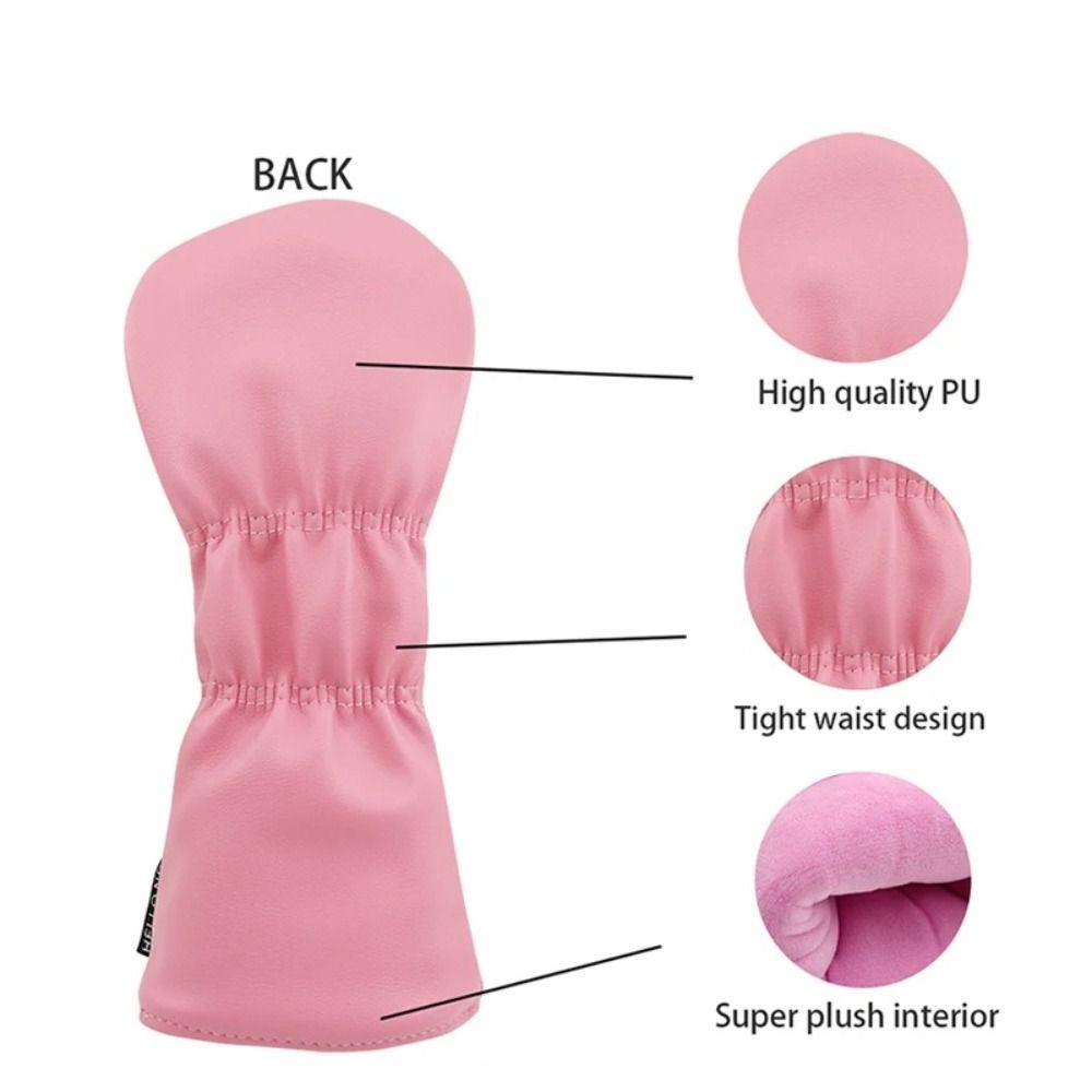PU Leather Golf Club Protector Sakura Pattern Wood Headcover Golf Head Cover  Golf Supplies