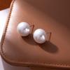 Premium Pink Pearl Stud Earrings Women'S Light Luxury Niche Design Earrings Temperament Ear Buckles Gentle And Elegant Earrings