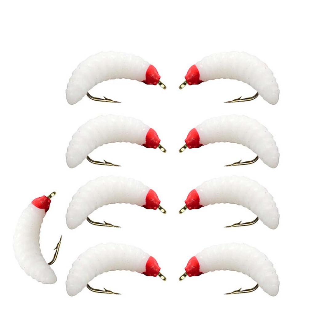 25 Stück Bionic Breadworm Bait Silikon Kunstköder Maggot Soft Worm Swimbait