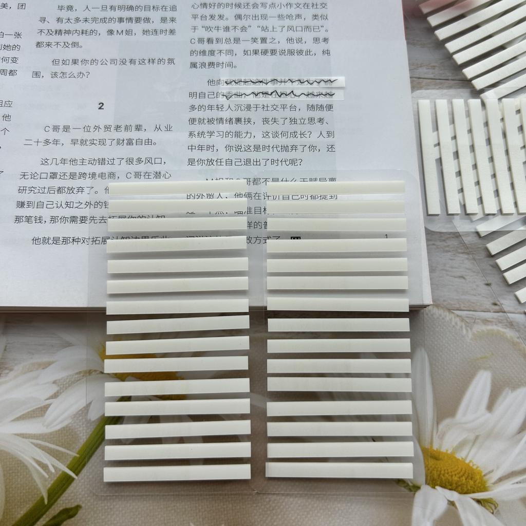 3000 Sheet Transparentes Sticky Notes Self-Adhesive Annotation Read Books Bookmarks Tabs Notepad Aesthetic Stationery Index Tabs