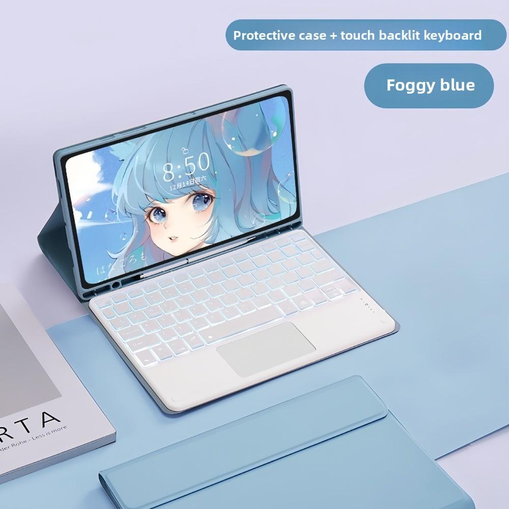 Leather Case for Samsung A9 Plus Tablet with Magnetic Keyboard and S Pen Slot Compatible S9FE