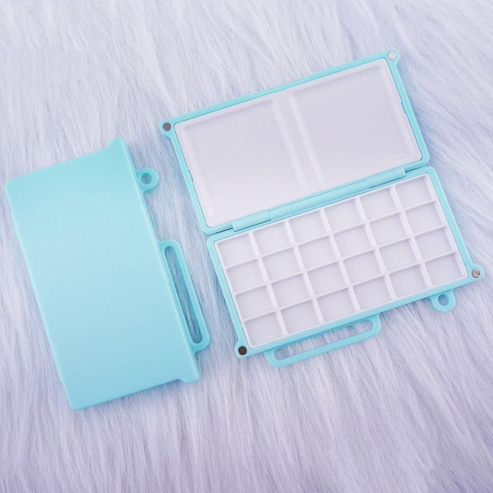 Magnetic Watercolor Paint Box 24 Grid Plastic Pigment Box Empty Paint Palette  Outdoor Sketching