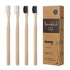 4Pcs Bamboo Toothbrush Biodegradable20,000 High Bristle Count Toothbrush - Micro-Nano Extra Soft Bristles for Sensitive Teeth