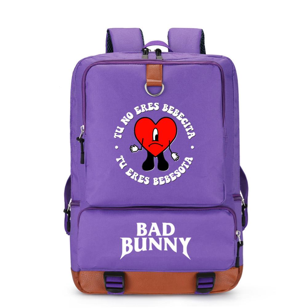 Ins Internet Celebrity Popular Singer Bad Bunny Backpack School Bag Computer Bag