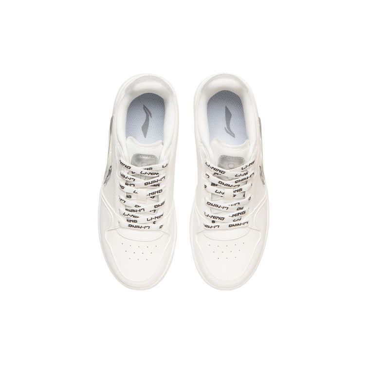 Li-Ning Classic Lightweight Breathable Non-Slip Wear-Resistant Low-Top Skate Shoes Women sneaker Cloud-White AGCR342-4