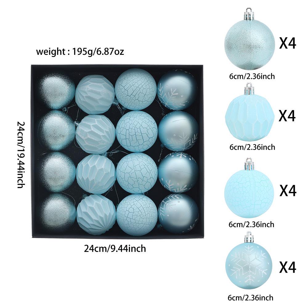 Luxury Snowflake Pattern Christmas Ball Gift Box - Multicolor Tree Ornaments