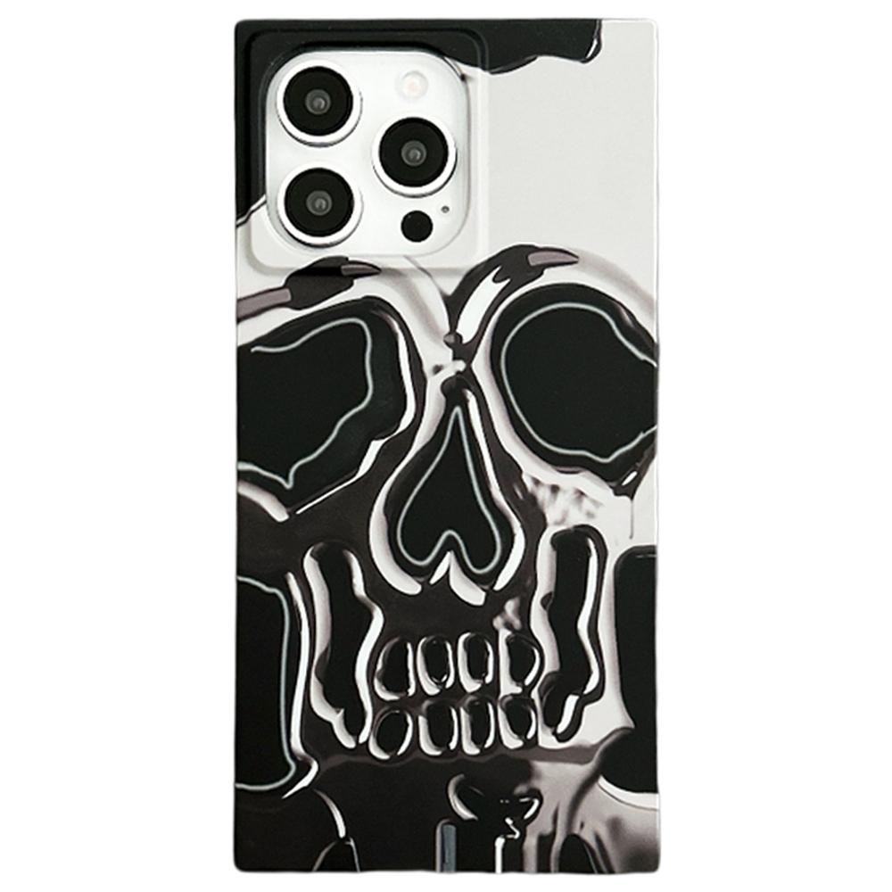 For iPhone 15 Pro Max Square Case Pattern Matte TPU Phone Cover A
