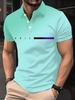 Fashion Essential! Men's Short Sleeve Polo Shirt, Abstract Pattern, Casual Wear.
