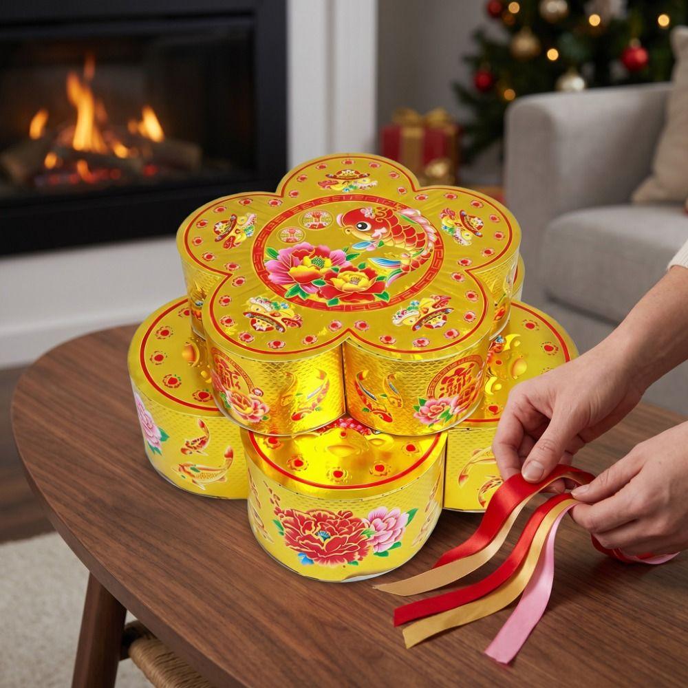 Plum Blossom Pattern Pagoda Base Box Foldable Gift Box DIY Foldable Box  Festival Gift