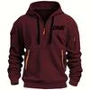 New Models Autumn Winter Men's Leisure Sports Multi-zip Arm Pocket Hoodie Jumper Hoodie Sports and Leisure Jacket