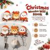No Drill Christmas Wall Hook Wooden Key Holder Gifts Decorative Hook  Key Storage