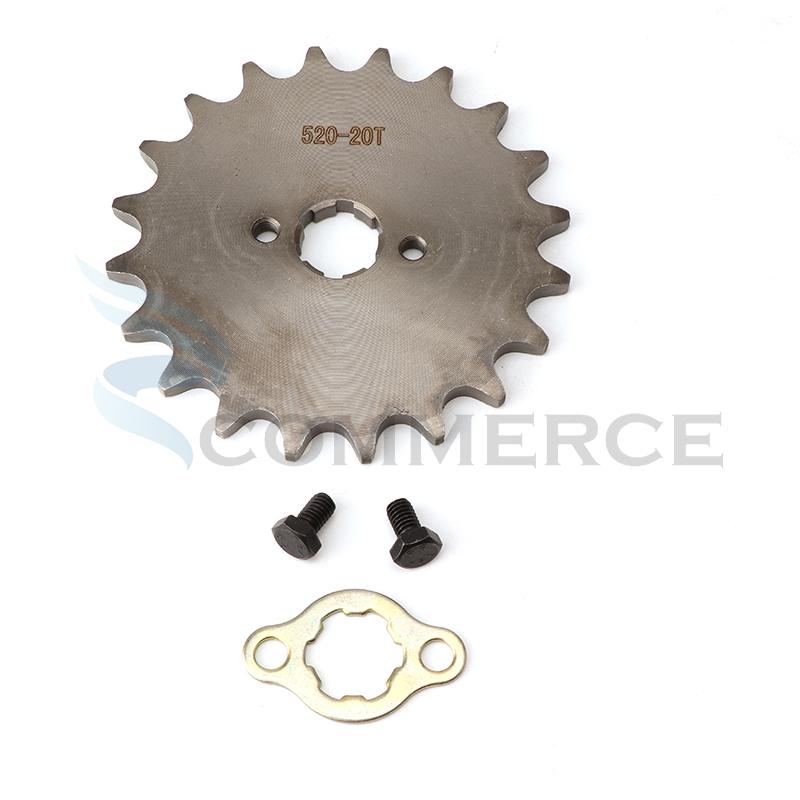 520# 20MM 10 11 12 13 14 15 16 18 19 20 21 22 Tooth Front Engine Sprocket for 150 200 250cc ATV Quad Dirt Bike Motorcycle Parts