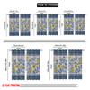 2 Stück, 2D-Flachdruck Lichtfilternde Vorhänge Blau Gelb Floral Streifen Vielseitig Langlebig Polyester (ohne Stange) Art Deco