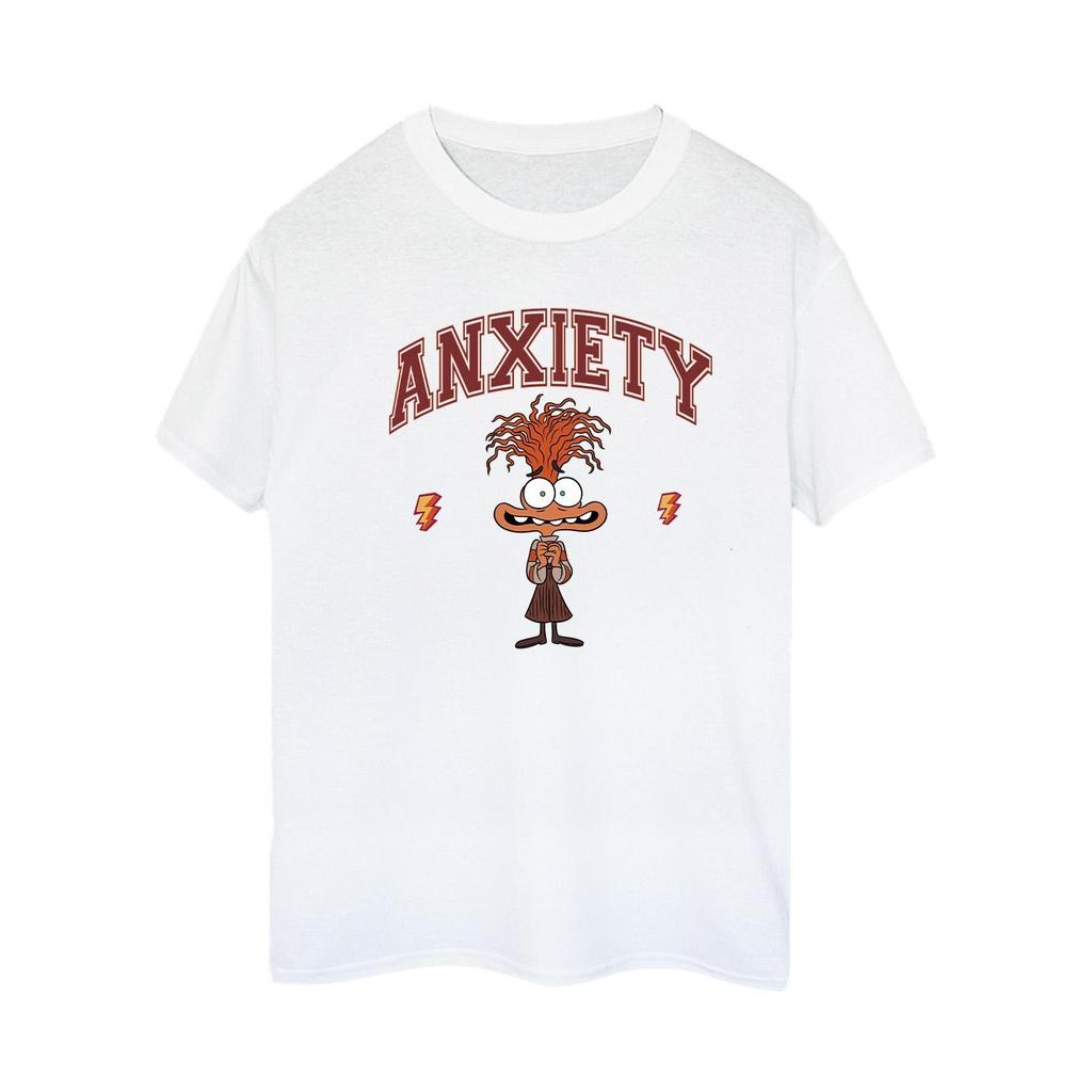 Inside Out 2 Womens/Ladies Anxiety Collegiate Cotton Boyfriend T-Shirt