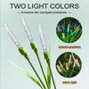 Solar Powered Outdoor LED Garden Lights 6 Reeds Lawn Decorative Pathway Lighting Stake with Integrated Solar Panel for Yard Patio
