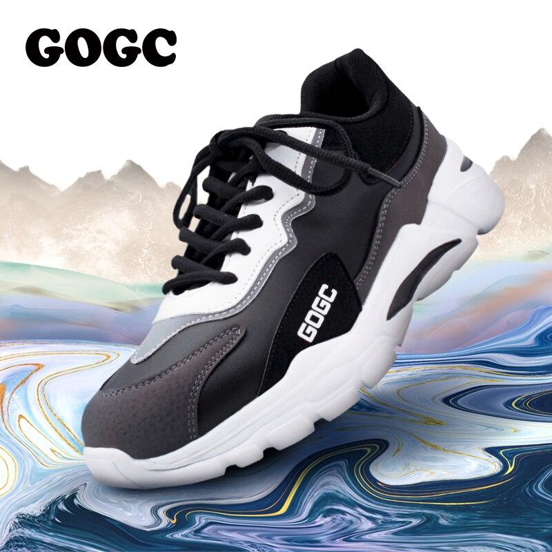 Buy [GOGC] Brand Fashion Men Luxury Sneakers Split Leather Leisure Men ...
