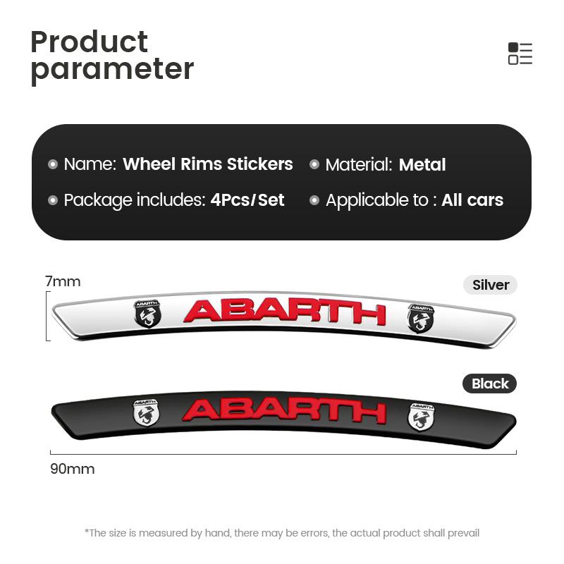 4Pcs Car Styling Wheel Rim Aluminum Logo Sticker Wheel Hub Decals For Fiat Abarth 500 124 125 595 Punto Bravo Scorpion Ducato