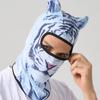 Elastic 3D Cats Pattern Balaclava Mask for Running Hiking and Skiing Comfortable Ice Silk Headcover for Outdoor Actvitiy