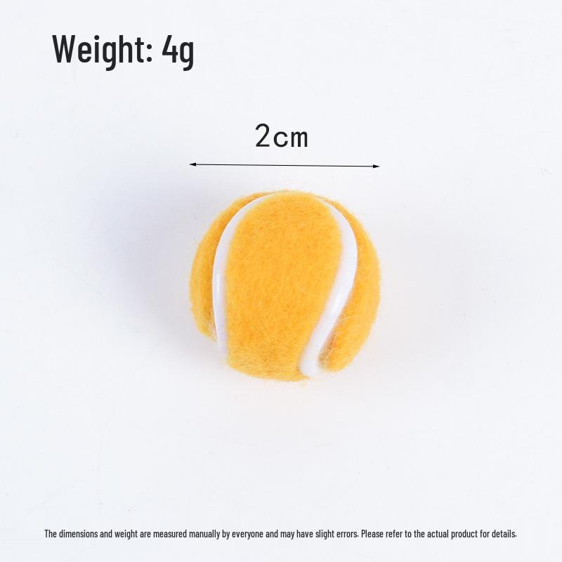 Mini Plush Tennis Ball Keychain - Creative DIY Sports Bag Pendant and Photography Prop