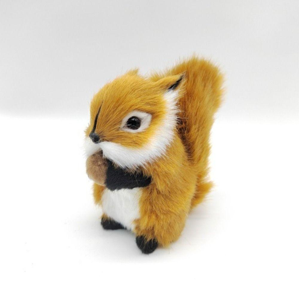 PP Cotton Squirrel Plush Toy Big Tail Squirrel Stuffed Plushie Doll Plush Squirrel Doll  Home Decor