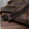 Men's Retro Genuine Leather Crossbody Messenger Bag - Handmade Crazy Horse Cowhide Briefcase