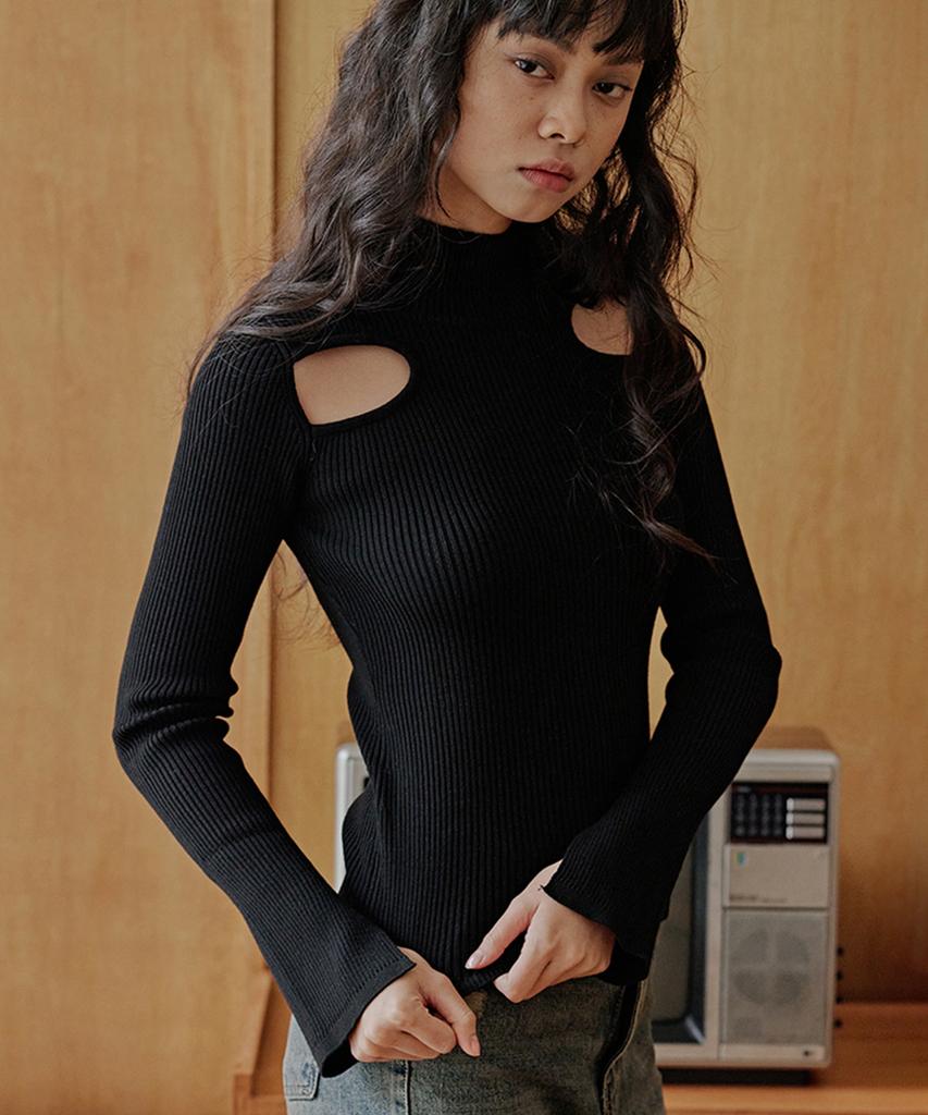 TOPGIRL Two Eye Knit Top_T226Tp107
