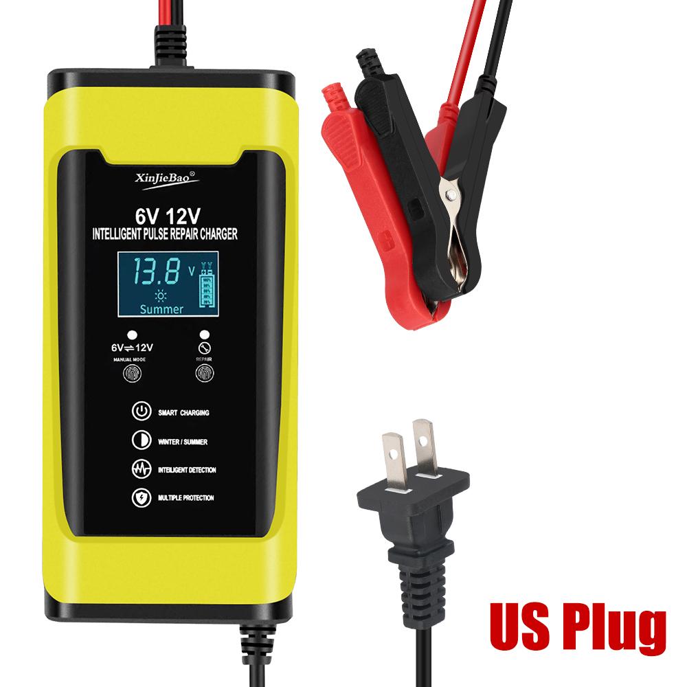 

Импульсное восстановление ЖК-дисплей Автомобильное зарядное устройство для аккумулятора Авто Мотоцикл 6В 12В 6А Умная быстрая зарядка Цикл GEL Свинцово-кислотное зарядное устройство