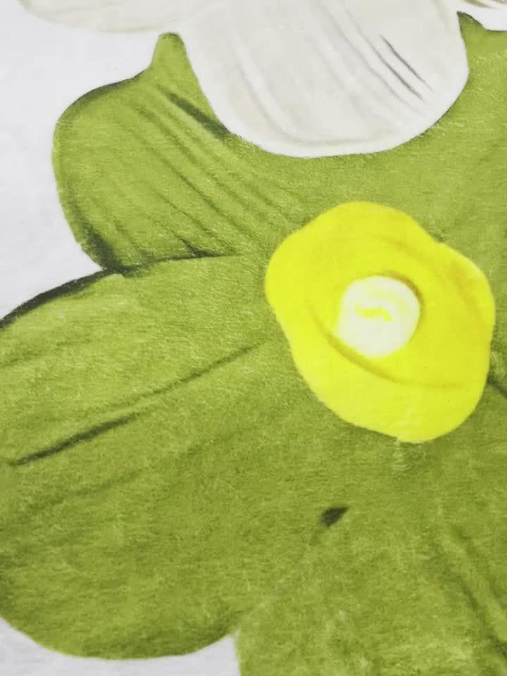 Imitation Velvet Sheep Cute Transparent Flower Mat, Soft Fluffy Mat At The Bedside, Light Luxury Living Room Decorative Mat, Non-Slip Mat