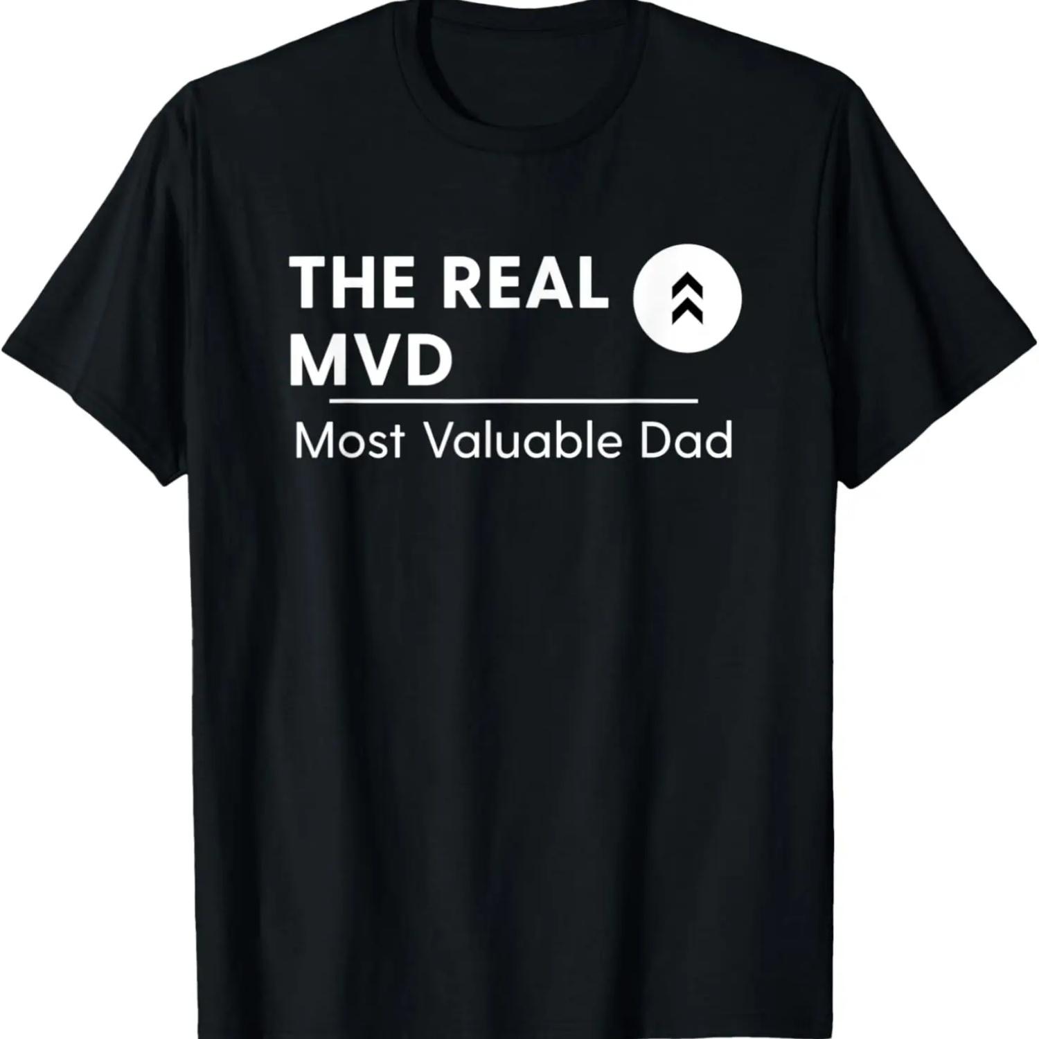 Mens The Real MVD Most Valuable Dad (Arrow Graphic) - Dad T-Shirt XXXXXL чёрный