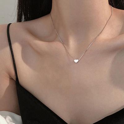 Small Love Necklace Female New Female Collarbone Chain Ins Style Simple Internet Celebrity Temperament Collarbone Pendant Necklace