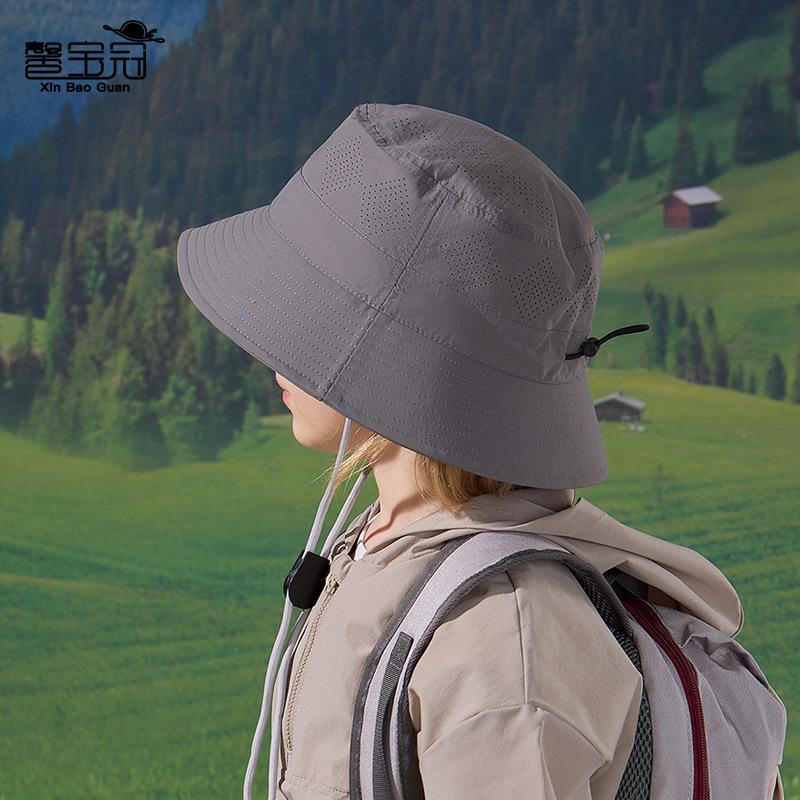 Children's Hats Summer Boys and Girls Outdoor Travel Sunscreen Visor Quick-drying Waterproof Breathable Solid Color Bucket Hat
